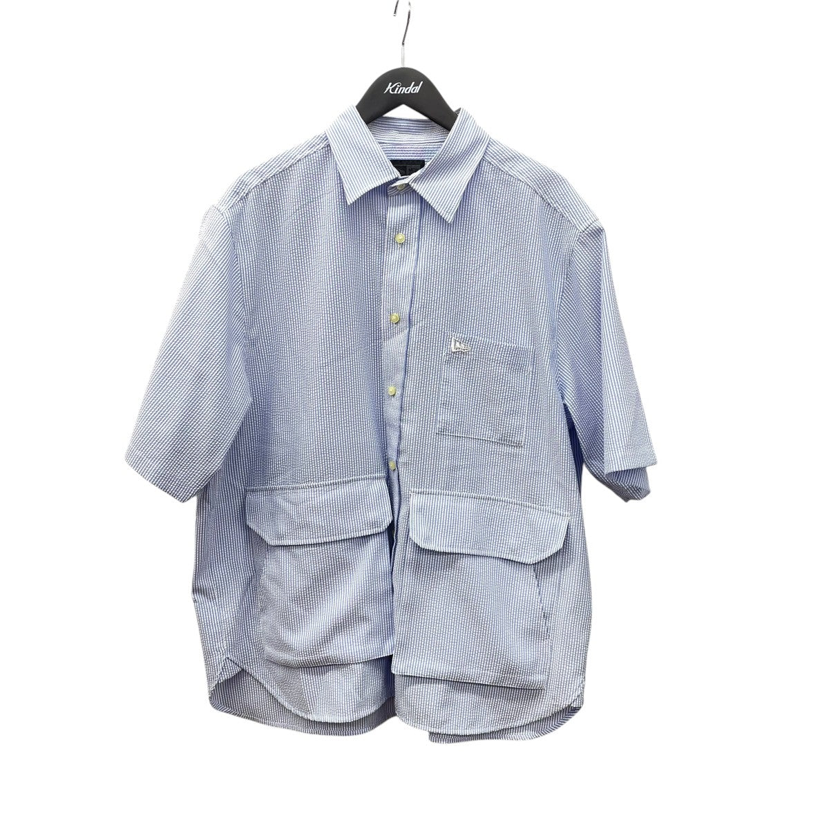 シアサッカーマルチポケット半袖シャツBLACK LABEL SS25