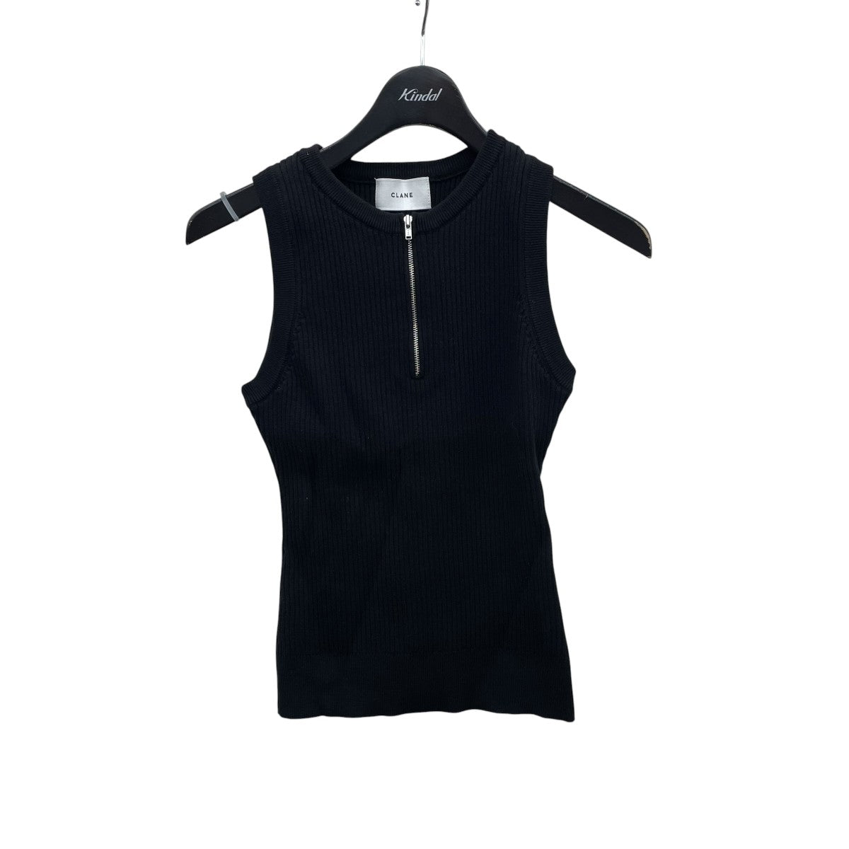 SLEEVELESS ZIP RIB KNIT TOPSノースリーブニット15106-2002