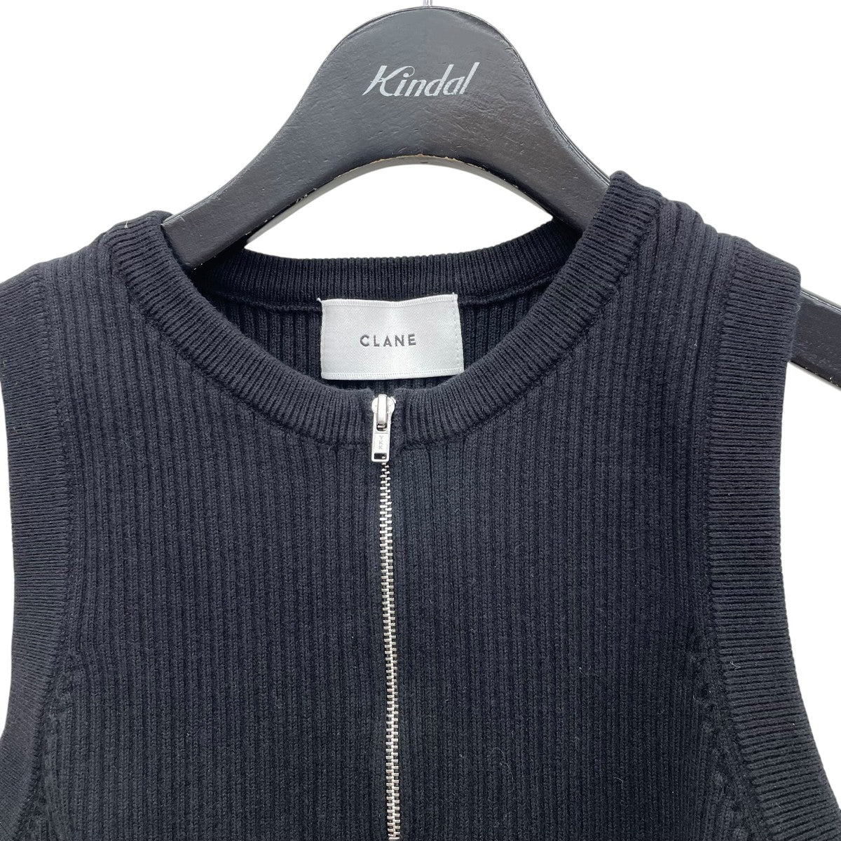 SLEEVELESS ZIP RIB KNIT TOPSノースリーブニット15106-2002