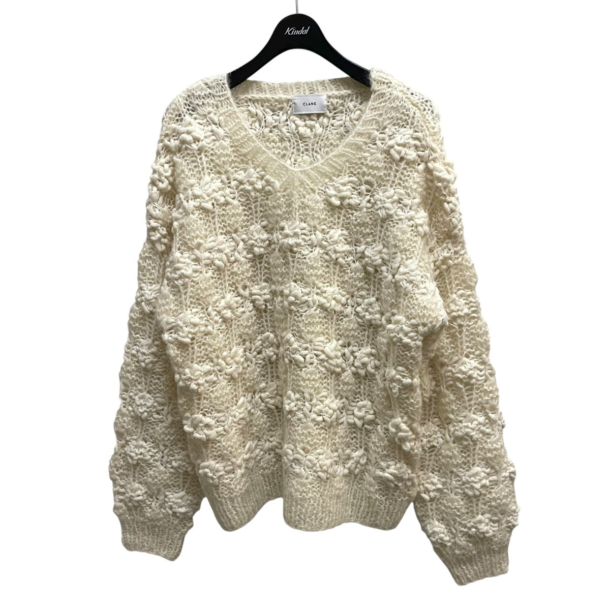 CLANE バンピーオーバーネックニット アイボリー CLANE バンピーオーバーネックニット アイボリー クラネ CLANE