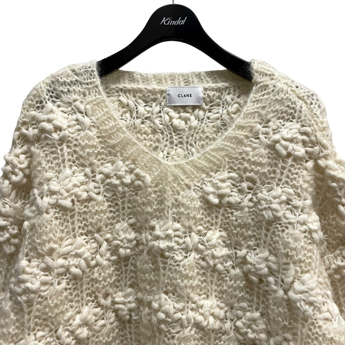 CLANE バンピーオーバーネックニット アイボリー CLANE バンピーオーバーネックニット アイボリー クラネ CLANE