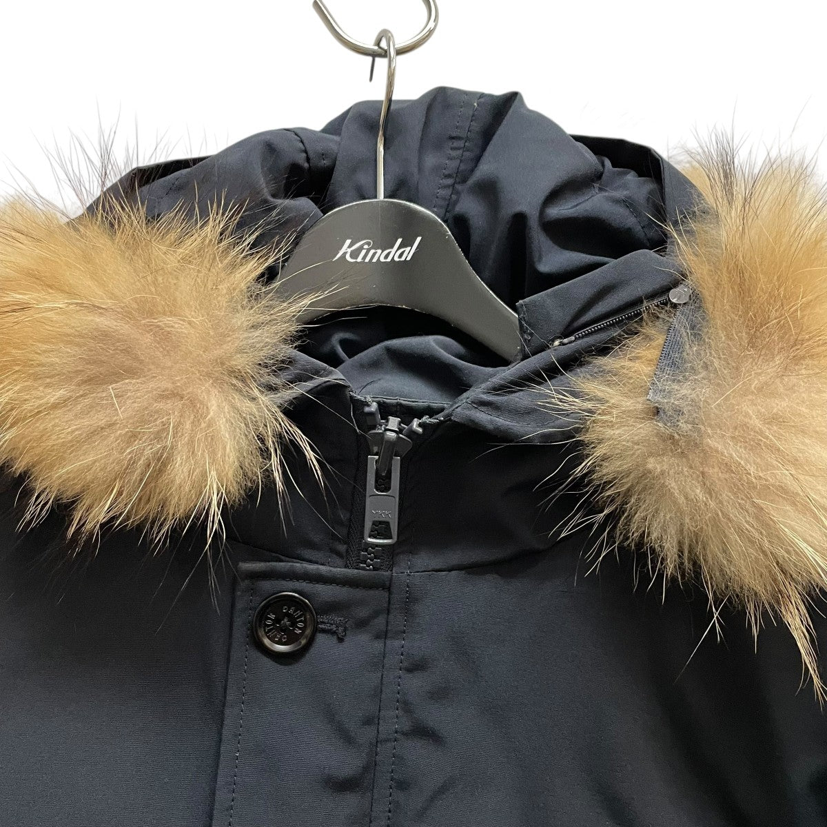 美品！DANTON ネイビー ダウンジャケット 極美品】DANTON タッサーダウンネイビー 36