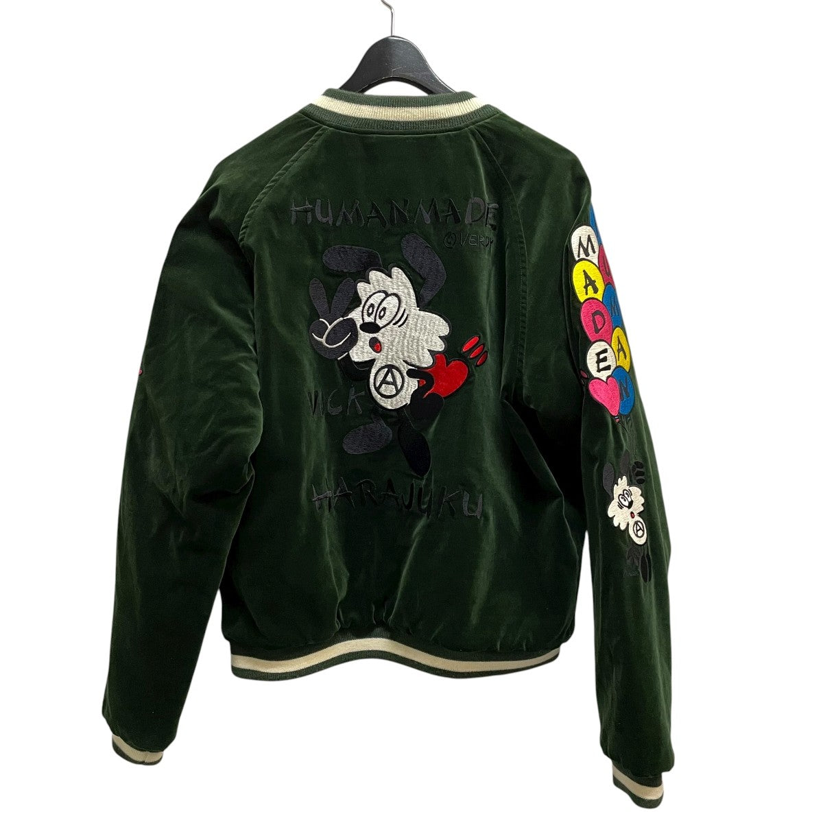 HUMAN MADE(ヒューマンメード) VARSITYロゴ刺しゅうスタジャン グレー