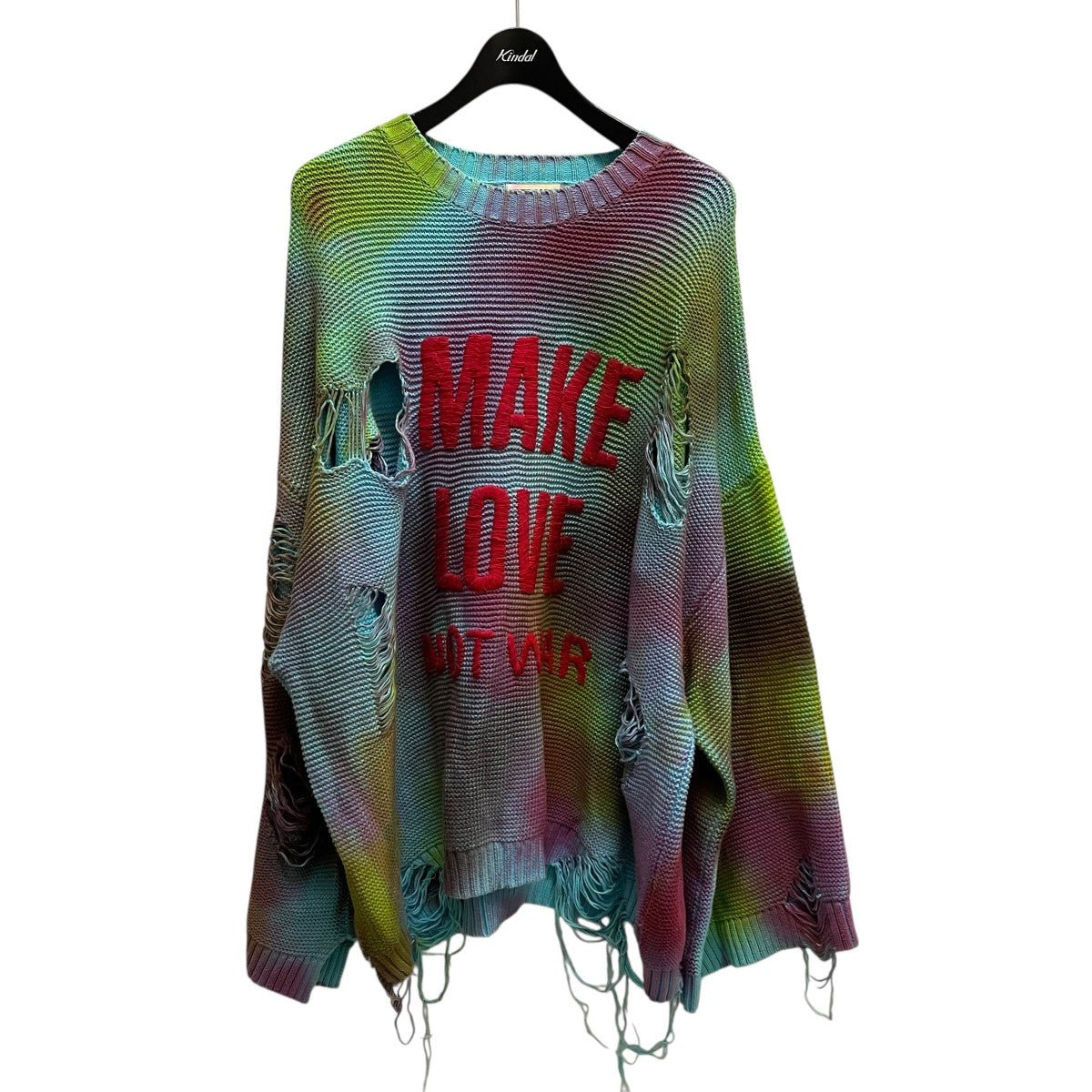 トップス TTT MSW emotional knit TTT MSW(ティーモダンストリートウエア) Make Love Over Size Damage