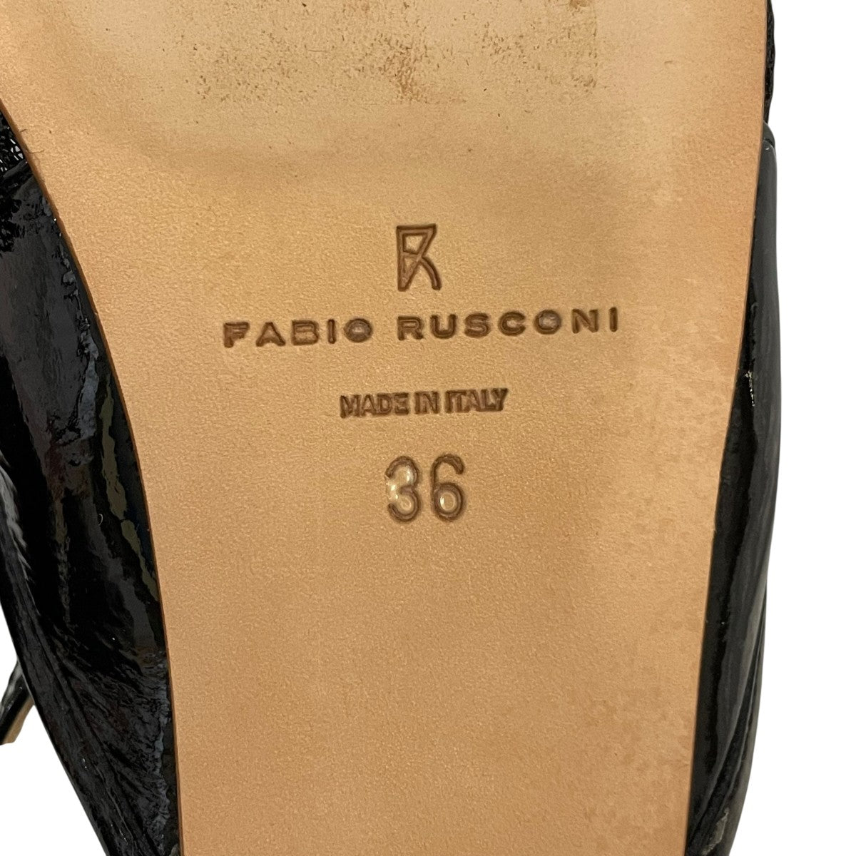 FABIO RUSCONI ローヒールチュールバックバンドパンプス 古着・中古-6枚目のアイテム画像