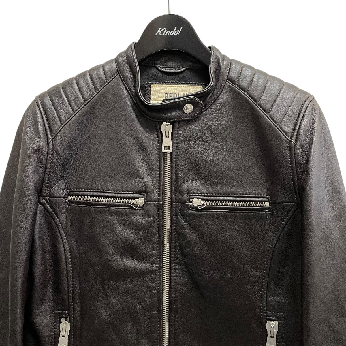 REPLAY(リプレイ) レザージャケット ブラック サイズ S｜【公式