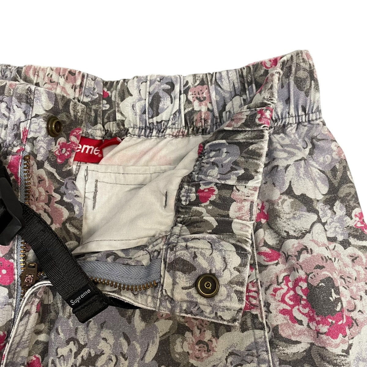 Supreme(シュプリーム) Belted Trail Pantパンツ グレー×ピンク サイズ
