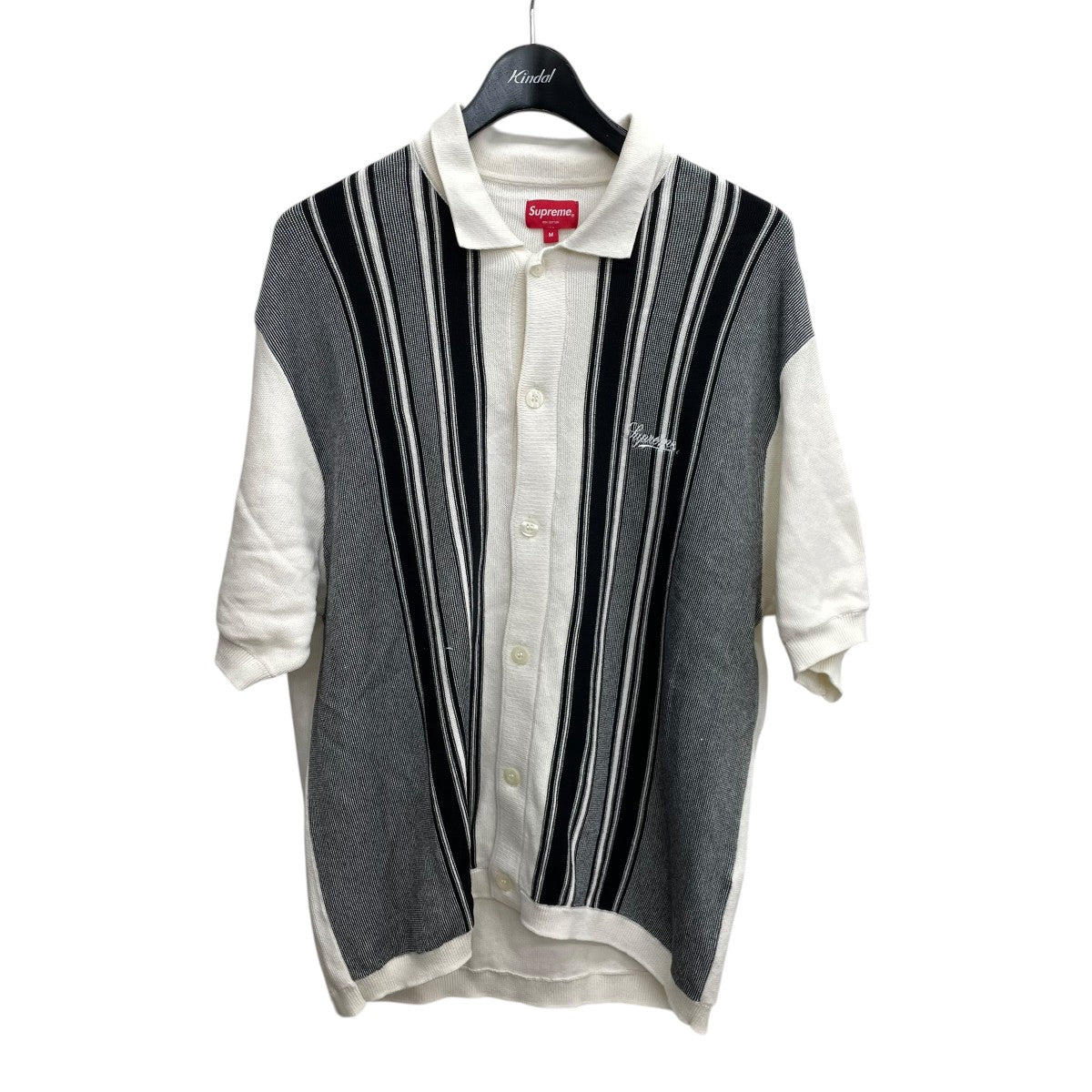 Supreme 22SSStripe Button Up Poloポロシャツ 古着・中古-1枚目のアイテム画像