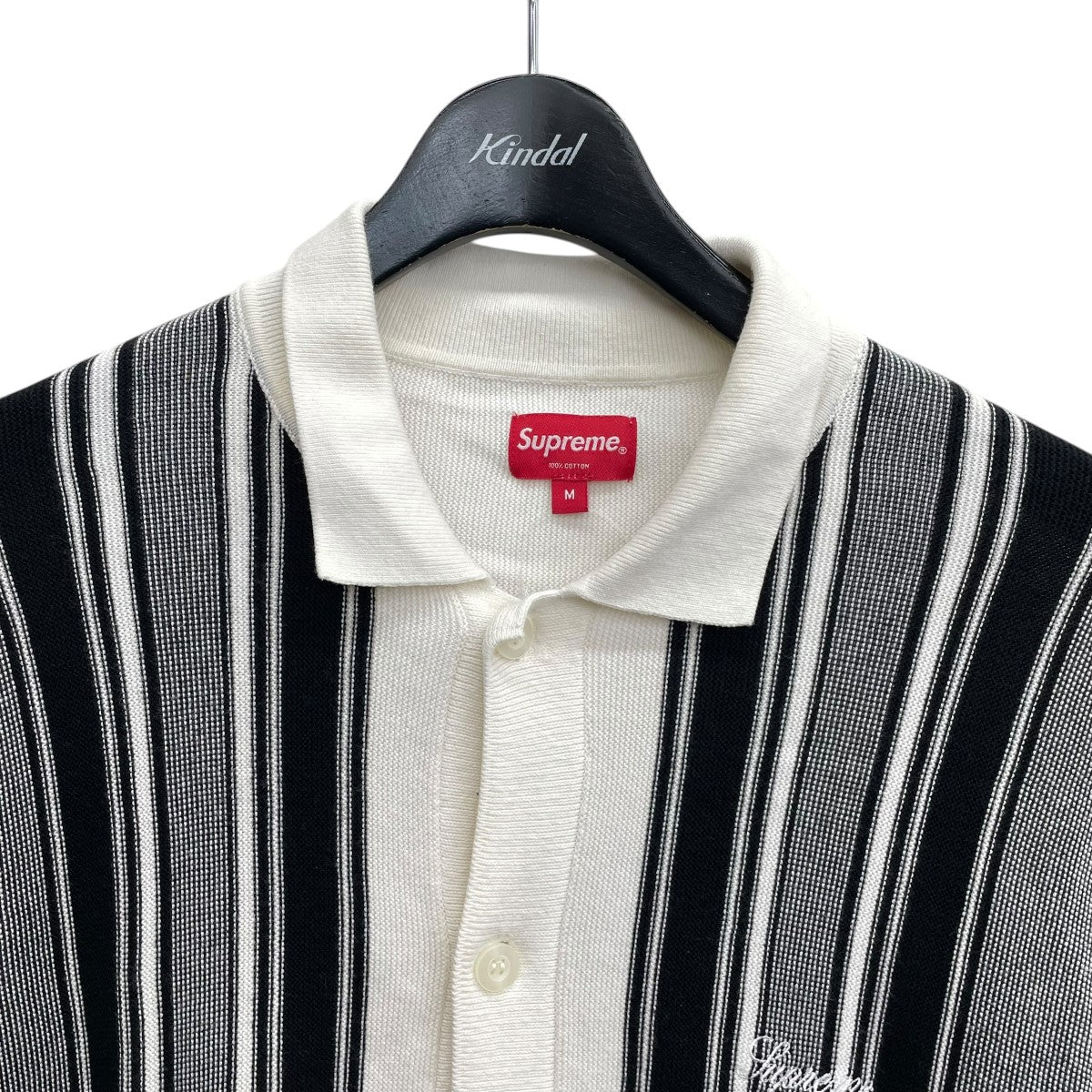 Supreme 22SSStripe Button Up Poloポロシャツ 古着・中古-3枚目のアイテム画像