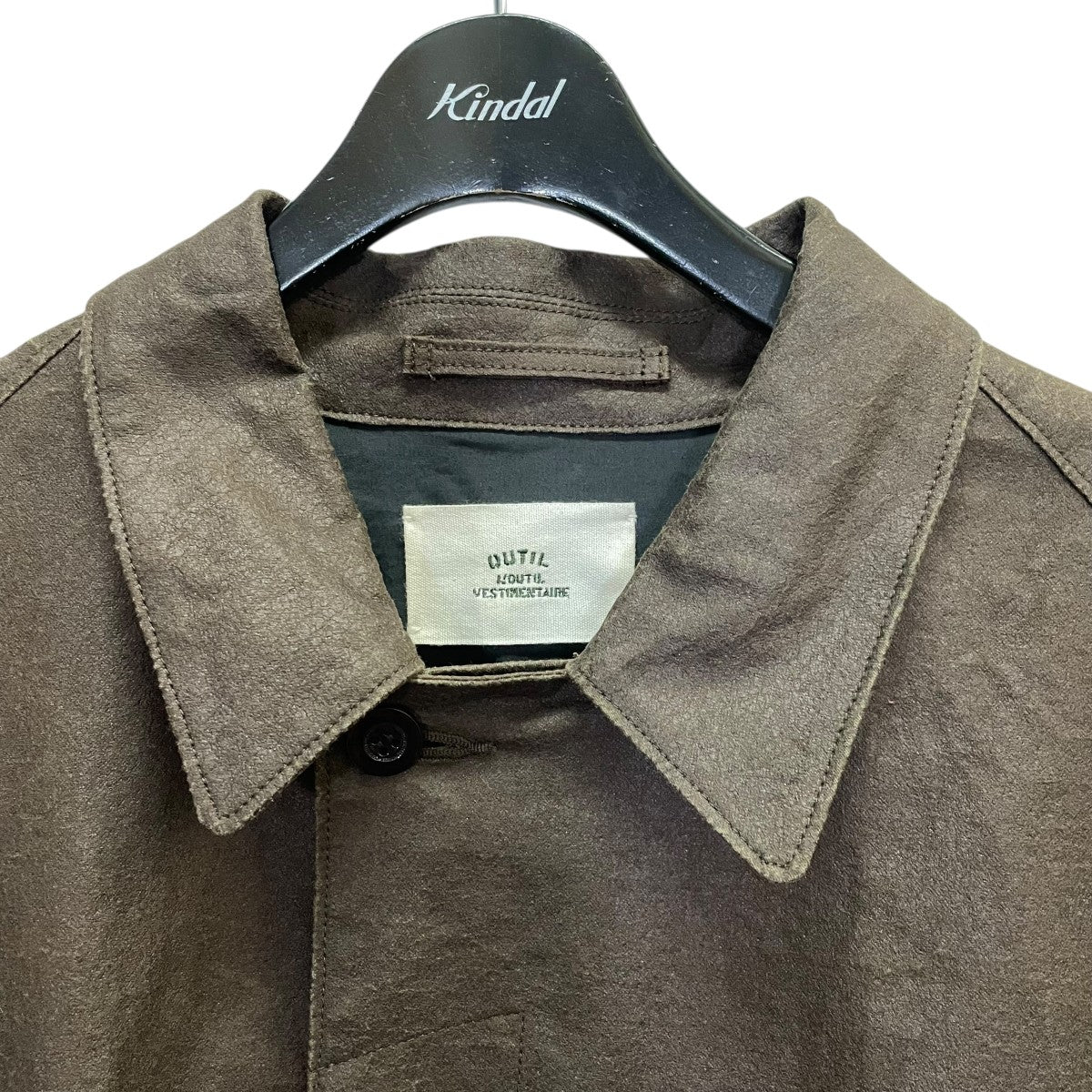OUTIL(ウティ) MANTEAU BERCKステンカラーコート ブラウン サイズ 2