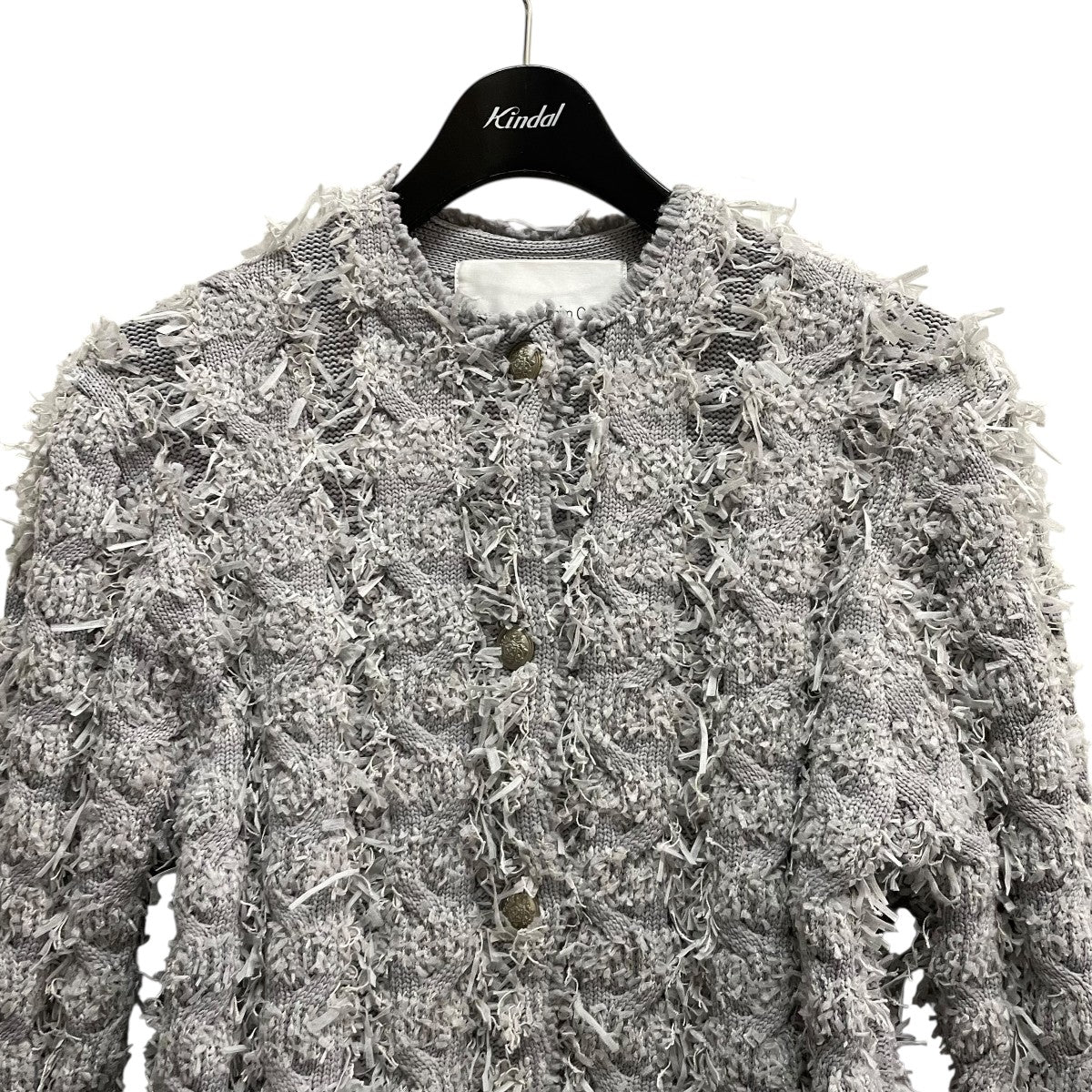 Whim Gazette 24AW ツィードカーディガン WGZ1042107A0016 古着・中古-3枚目のアイテム画像