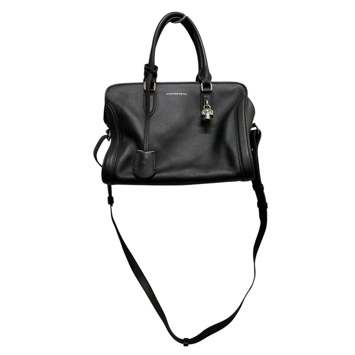 [未使用] アレキサンダーマックイーン　イタリア製　ブラックキャップ アレキサンダーマックイーン ロゴ キャップ (alexander mcqueen