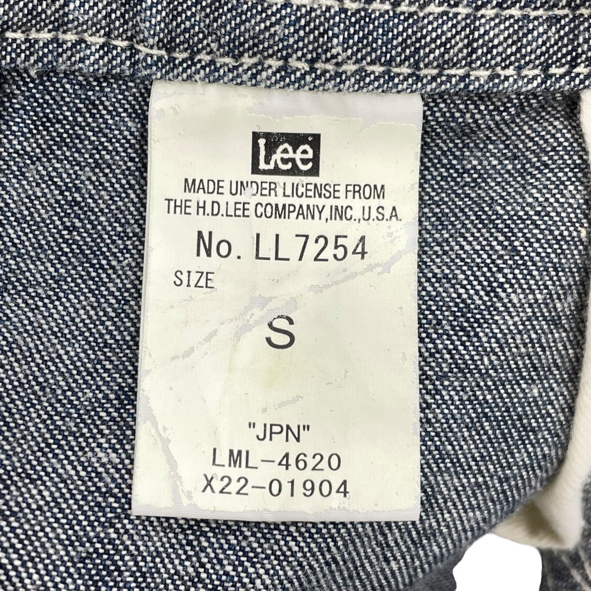 LEE デニムサロペットLL7254 古着・中古-5枚目のアイテム画像