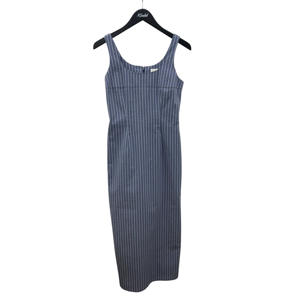 25AWSquareneck Pencil Dressストライプワンピース12510321