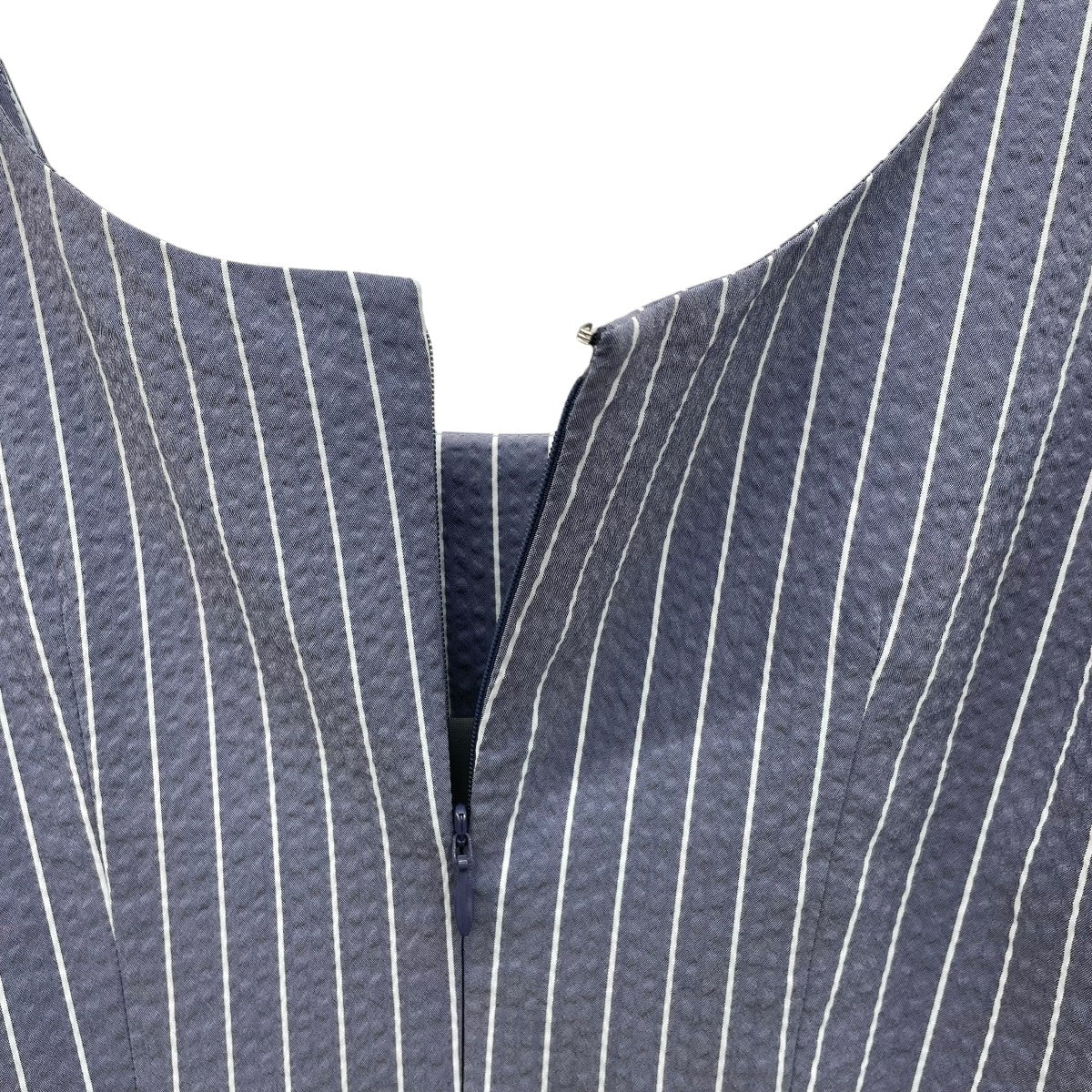 25AWSquareneck Pencil Dressストライプワンピース12510321