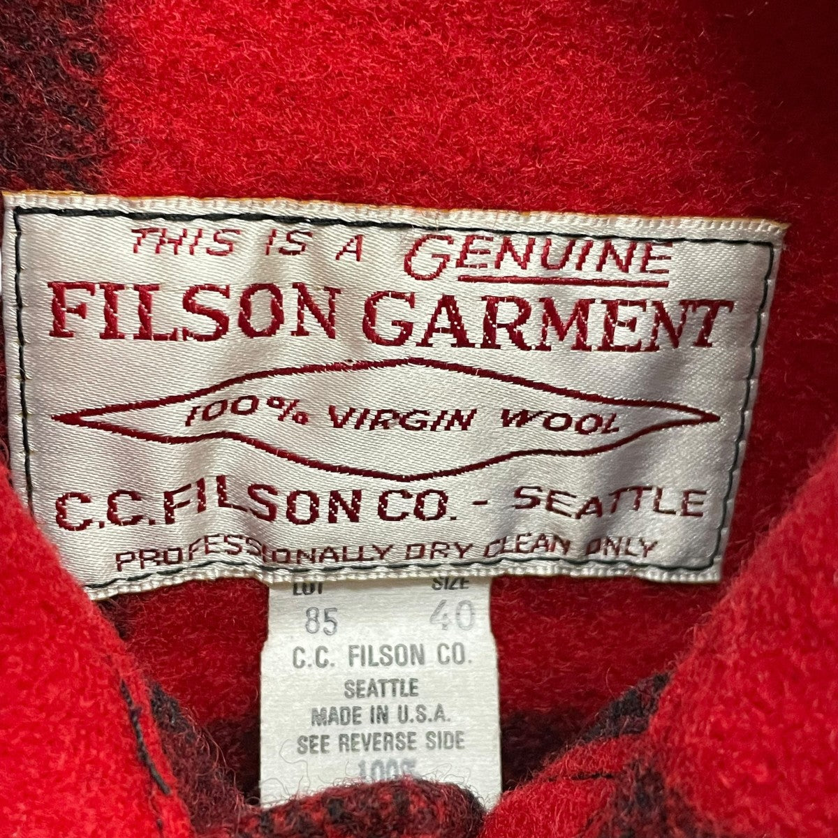 FILSON GARMENT(フィルソンガーメント) パチポケバッファローチェック