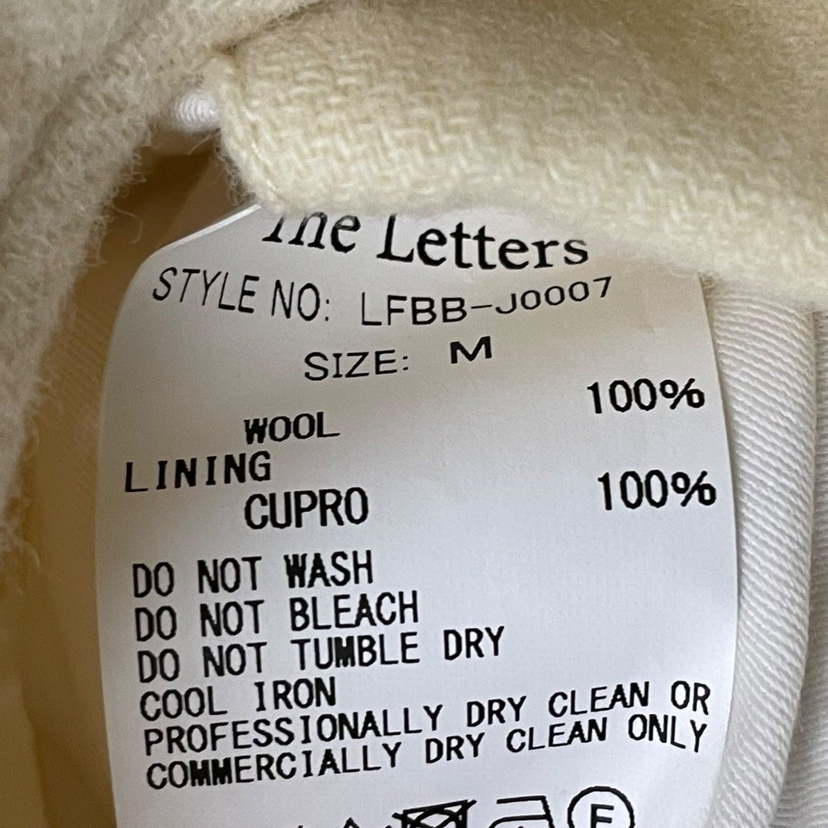 The Letters(ザレターズ) ジャケットLFBB-J0007 LFBB-J0007 アイボリー