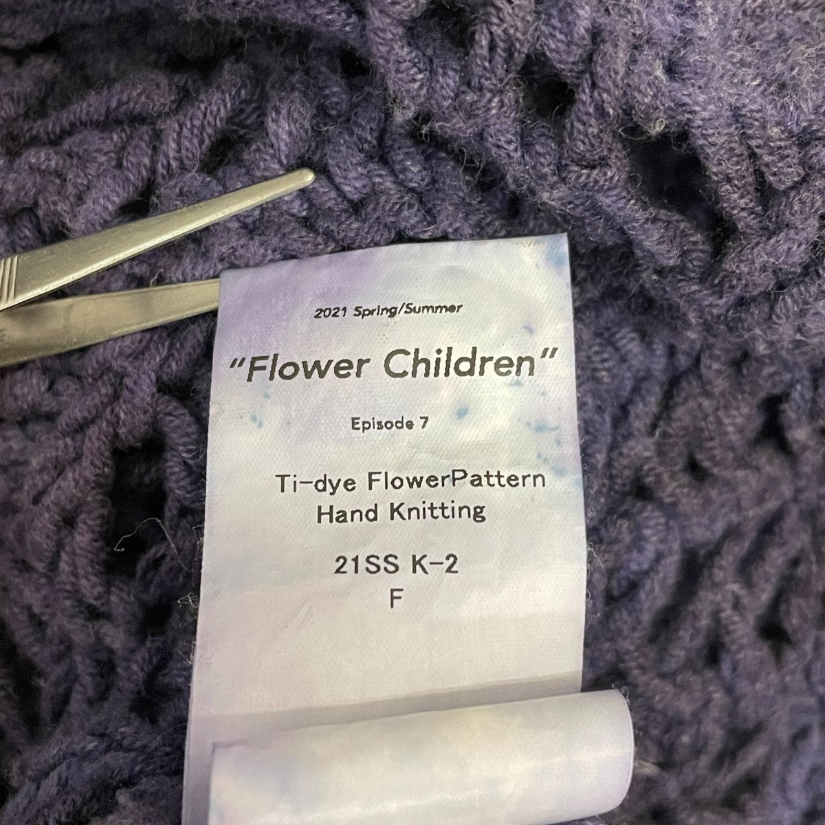 Tie-dye Flower Pattern Hand Knittingニット21SS K-2