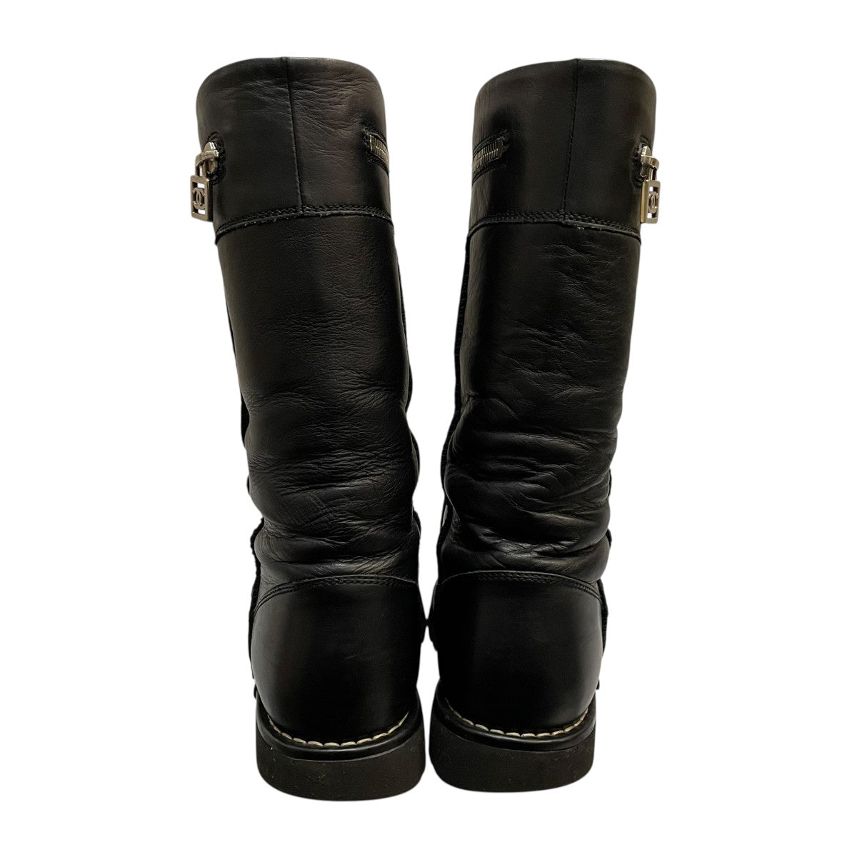 Black Leather Motorcycle Boots
