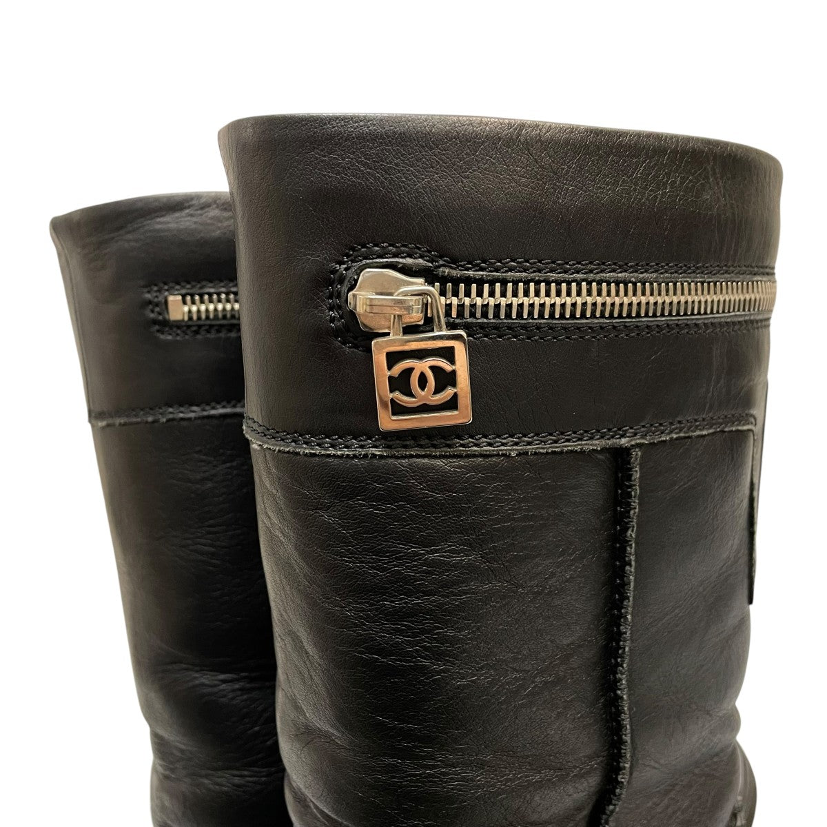 Black Leather Motorcycle Boots
