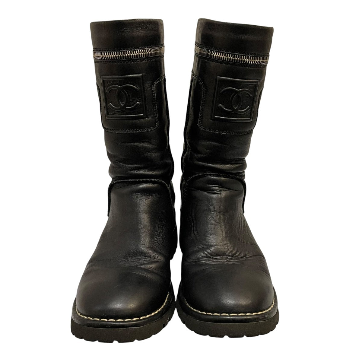 Black Leather Motorcycle Boots