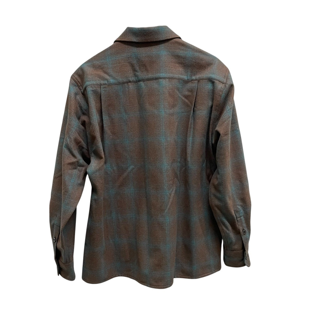 WACKO MARIA×PENDLETON WOOL OMBRE CHECK OPEN COLLAR SHIRT L／S