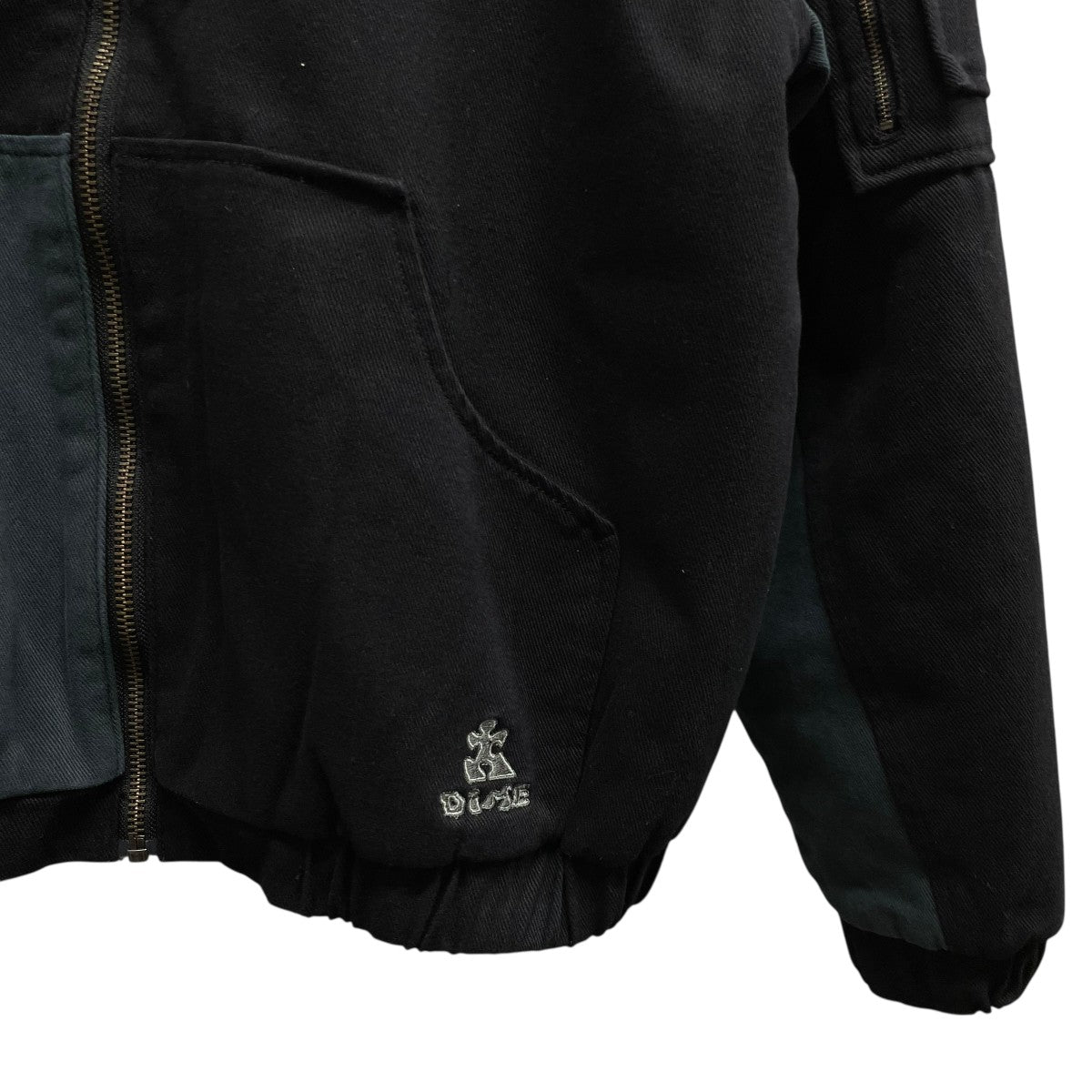 Panel Denim Hooded Bomberジャケット