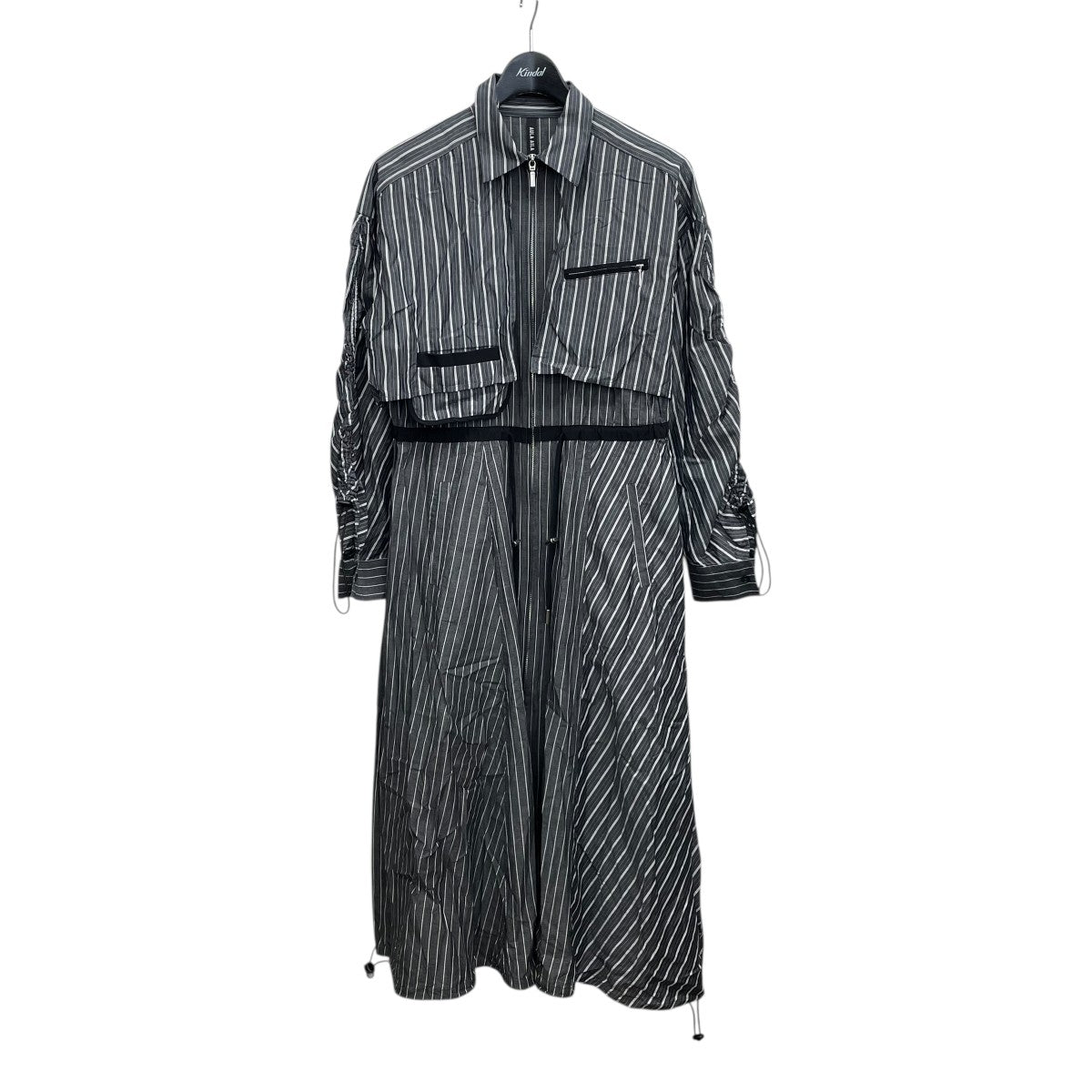 AULA AILA B’2nd別注ウエストドロストリングシャツOPワンピース1244-03037 古着・中古-1枚目のアイテム画像