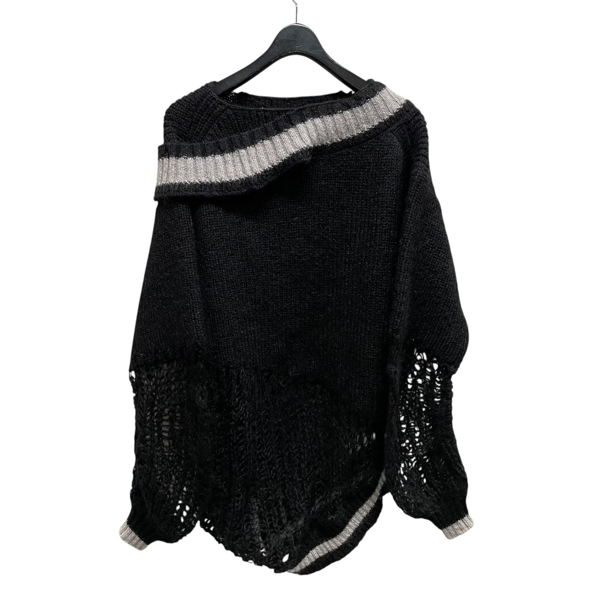 24SSMOHAIR DROPPED STITCH V NECK JUMPERニット