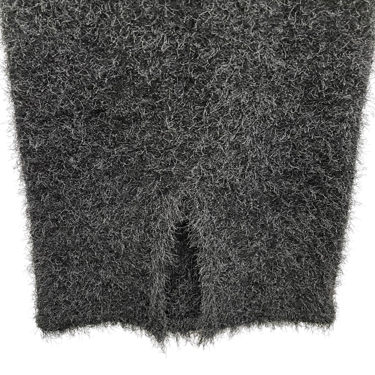 Mediam(ミディアム) Fringe Maxi skirtニットスカート ブラック サイズ