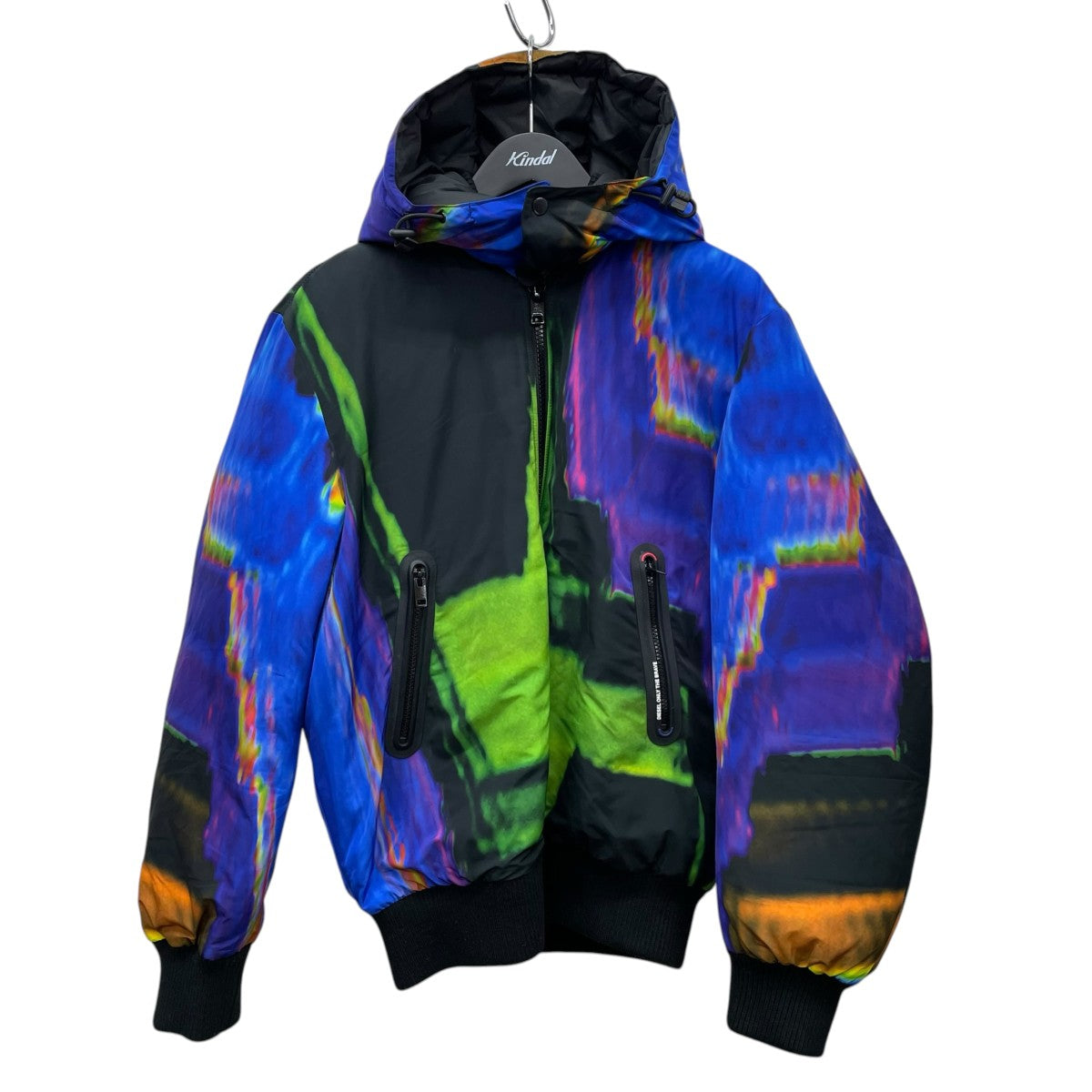 DIESEL サイケデリックオーバープリントジップアップ中綿ジャケット 古着・中古-1枚目のアイテム画像
