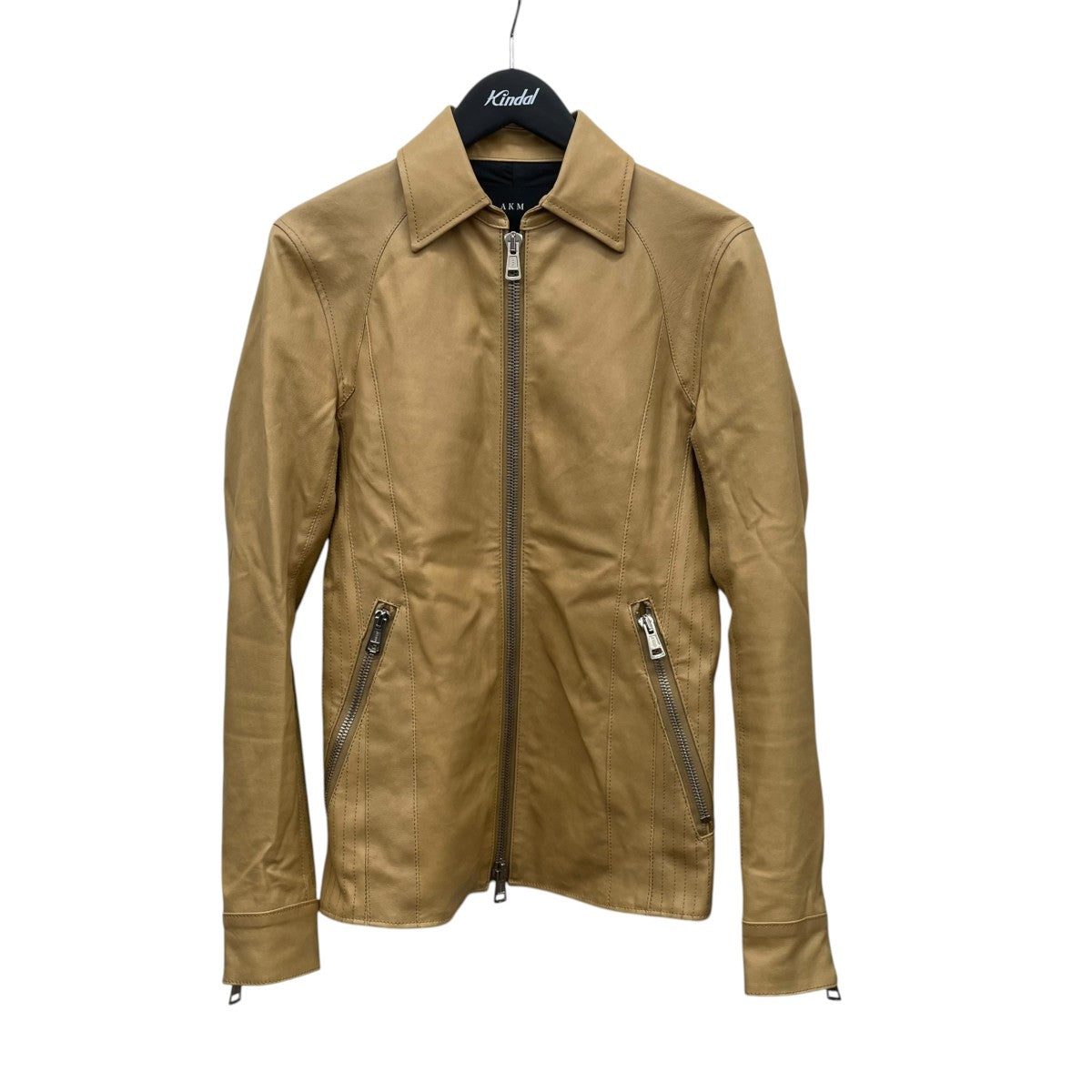 AKM Leather zip up shirtsレザージャケットB201 古着・中古-1枚目のアイテム画像