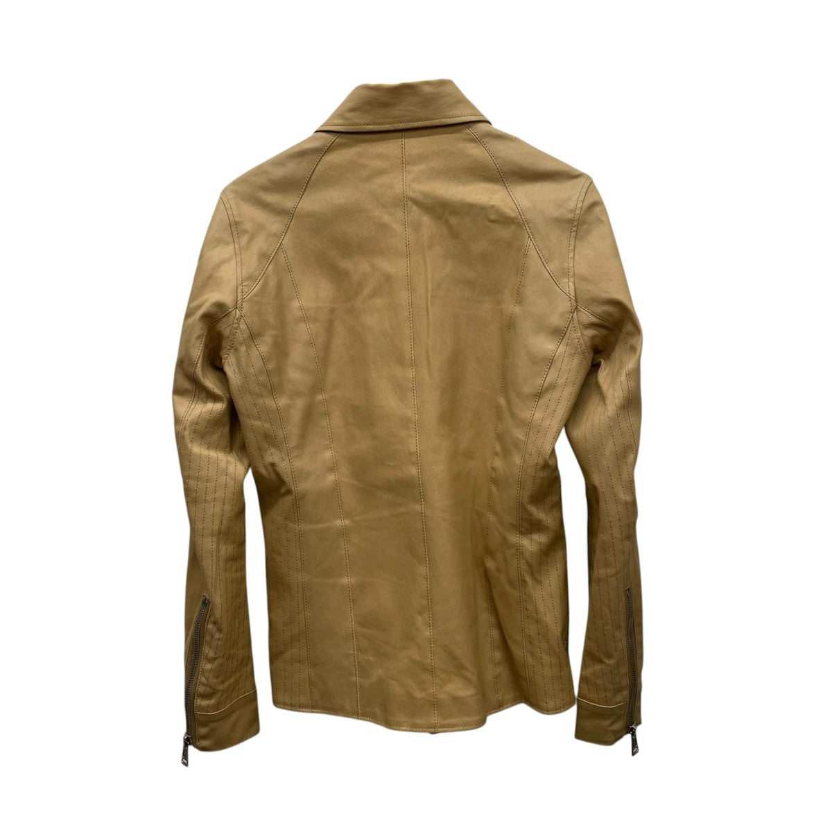AKM Leather zip up shirtsレザージャケットB201 古着・中古-2枚目のアイテム画像