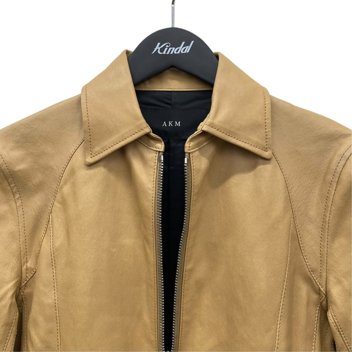 AKM Leather zip up shirtsレザージャケットB201 古着・中古-3枚目のアイテム画像