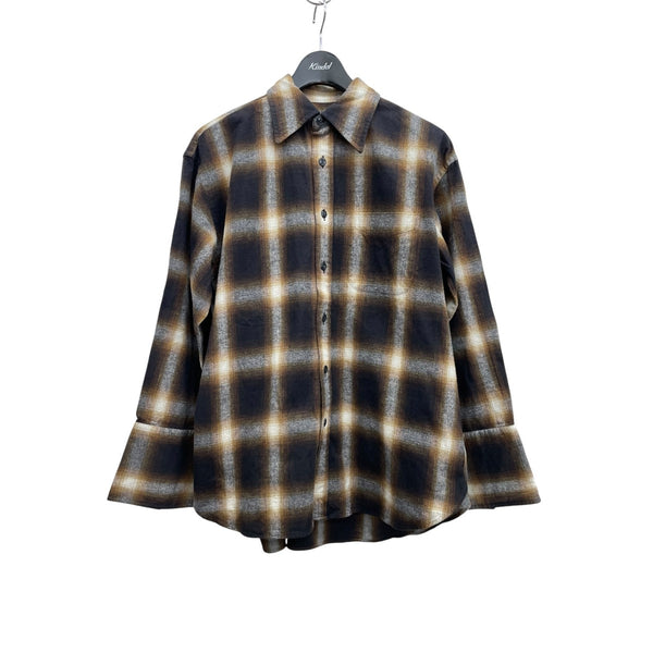THE SHINZONE(ザシンゾーン) DOUBLE CUFF CHECK BLOUSEチェックシャツ