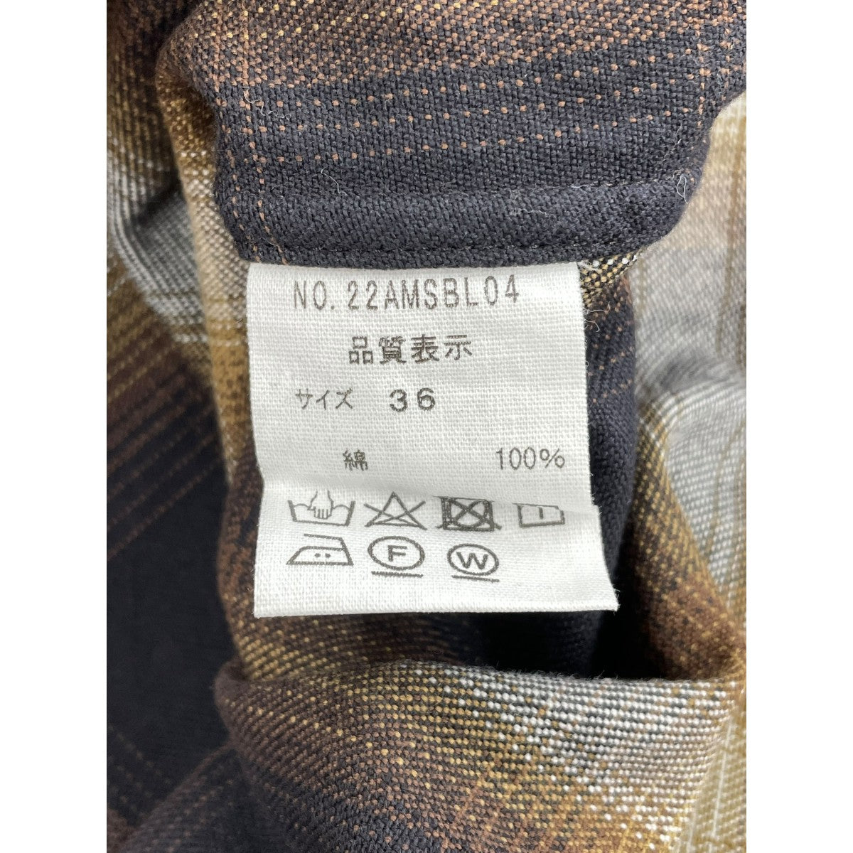 DOUBLE CUFF CHECK BLOUSEチェックシャツ