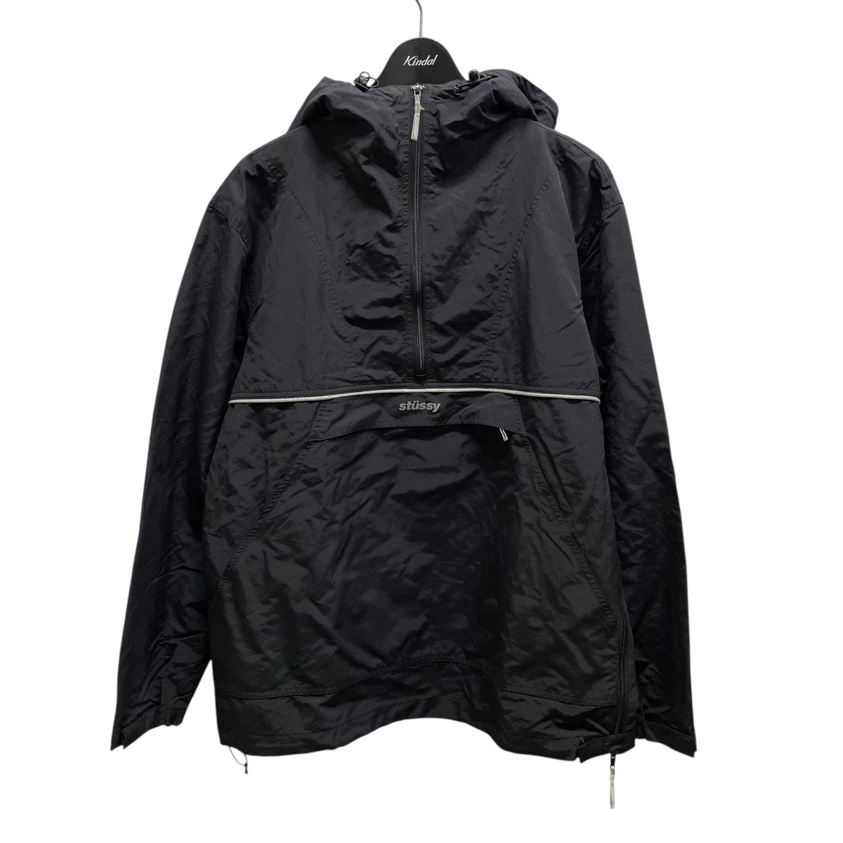 stussy(ステューシー) ハーフジップアノラックパーカー ブラック