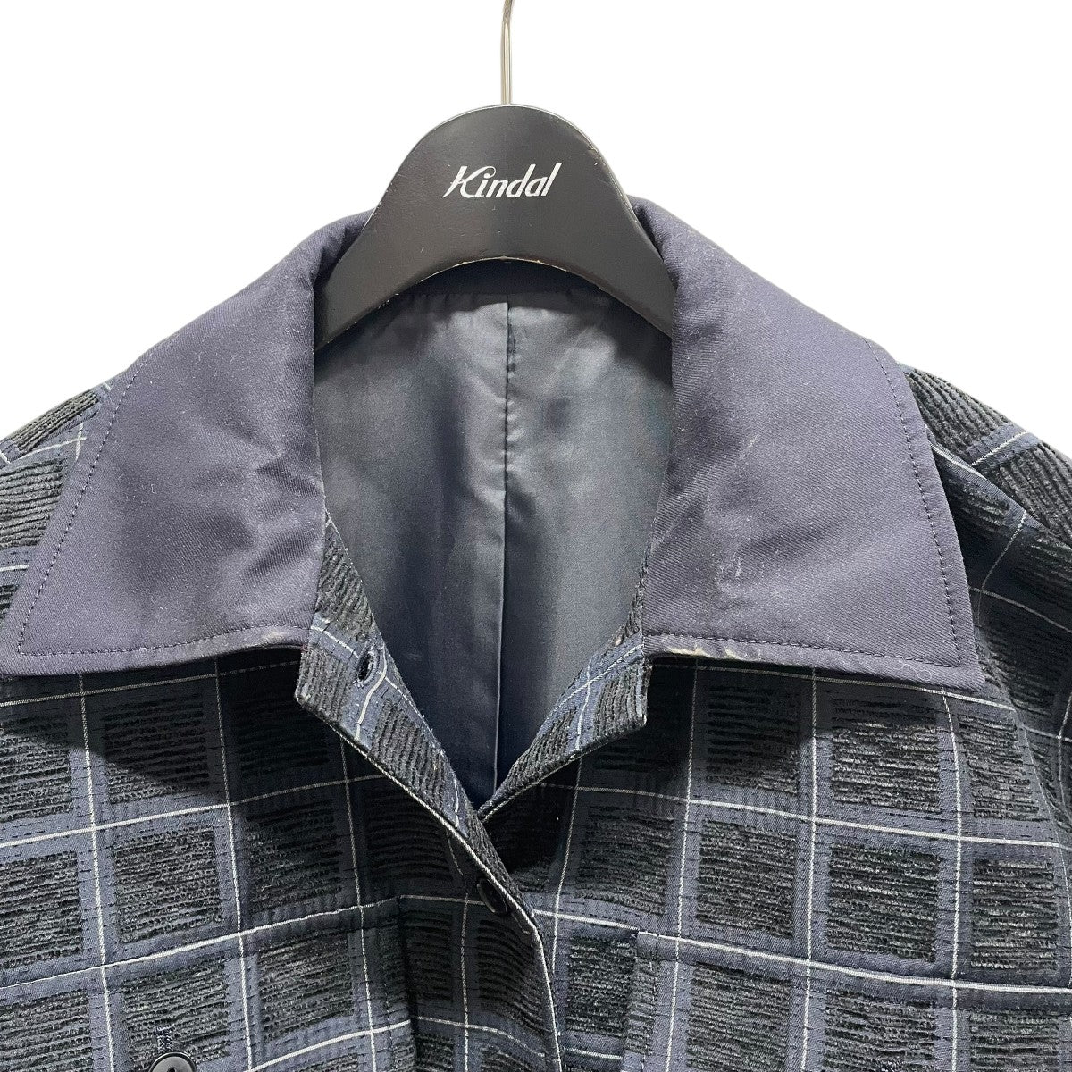 velvet jacquard check blousonジャケットlo243-37