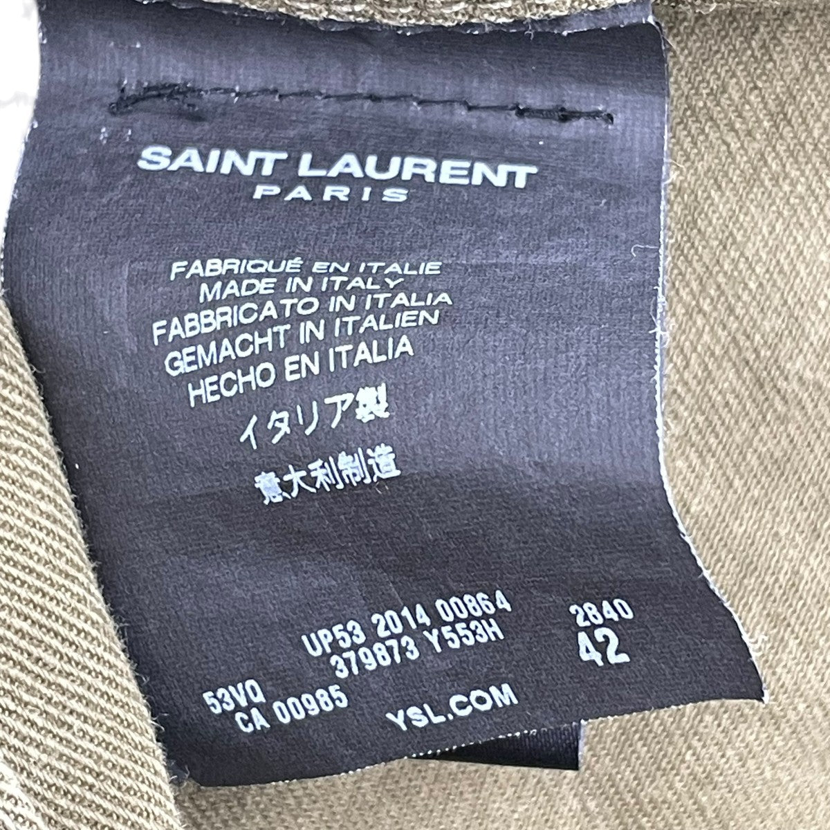 Saint Laurent Paris 15SS背面刺繍 ×arrington de dionysoシャツジャケット 古着・中古-8枚目のアイテム画像