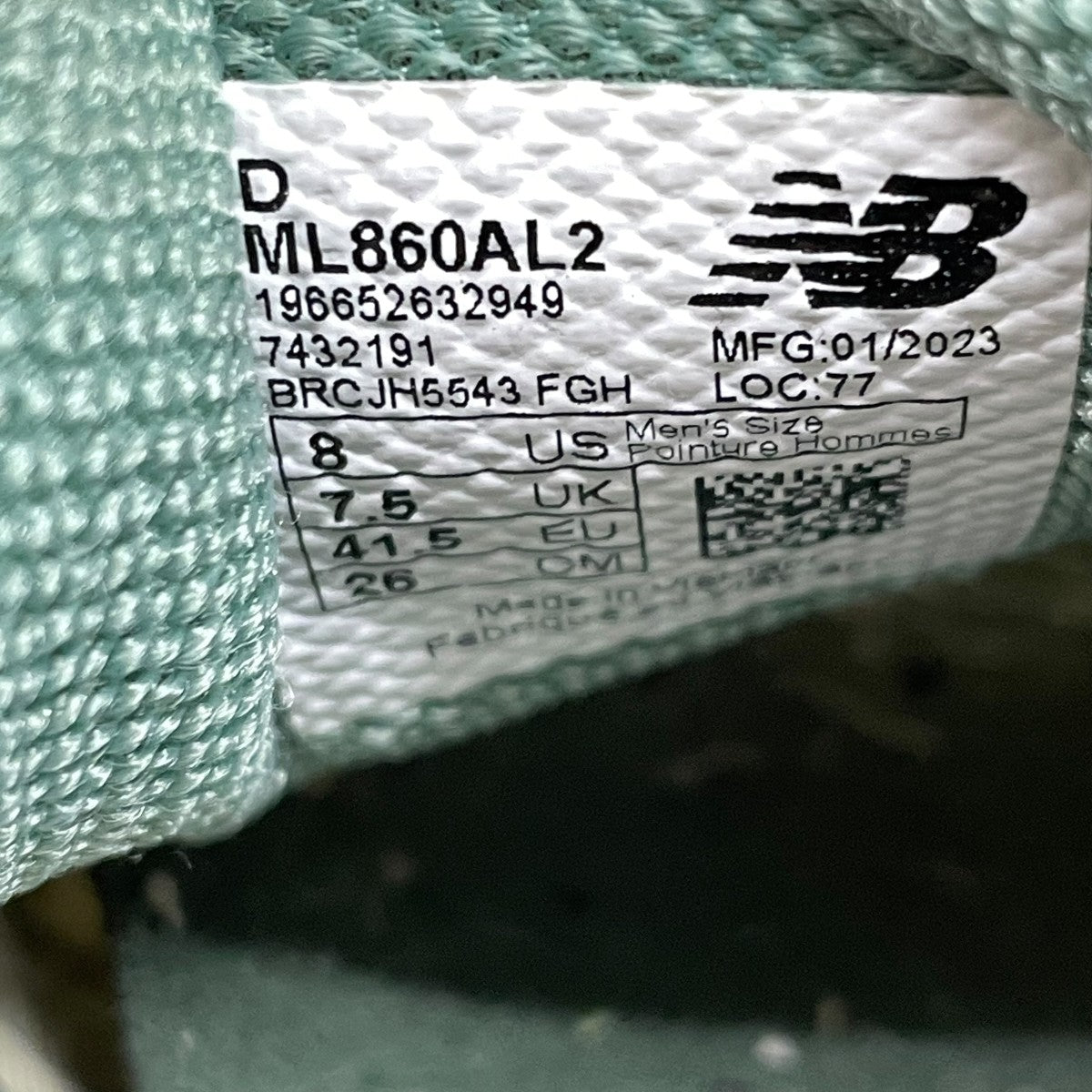 NEW BALANCE×Aime Leon Dore スニーカーml860al2 古着・中古-7枚目のアイテム画像