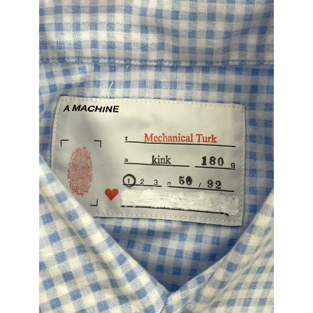 A MACHINE チェックシャツ 古着・中古-5枚目のアイテム画像