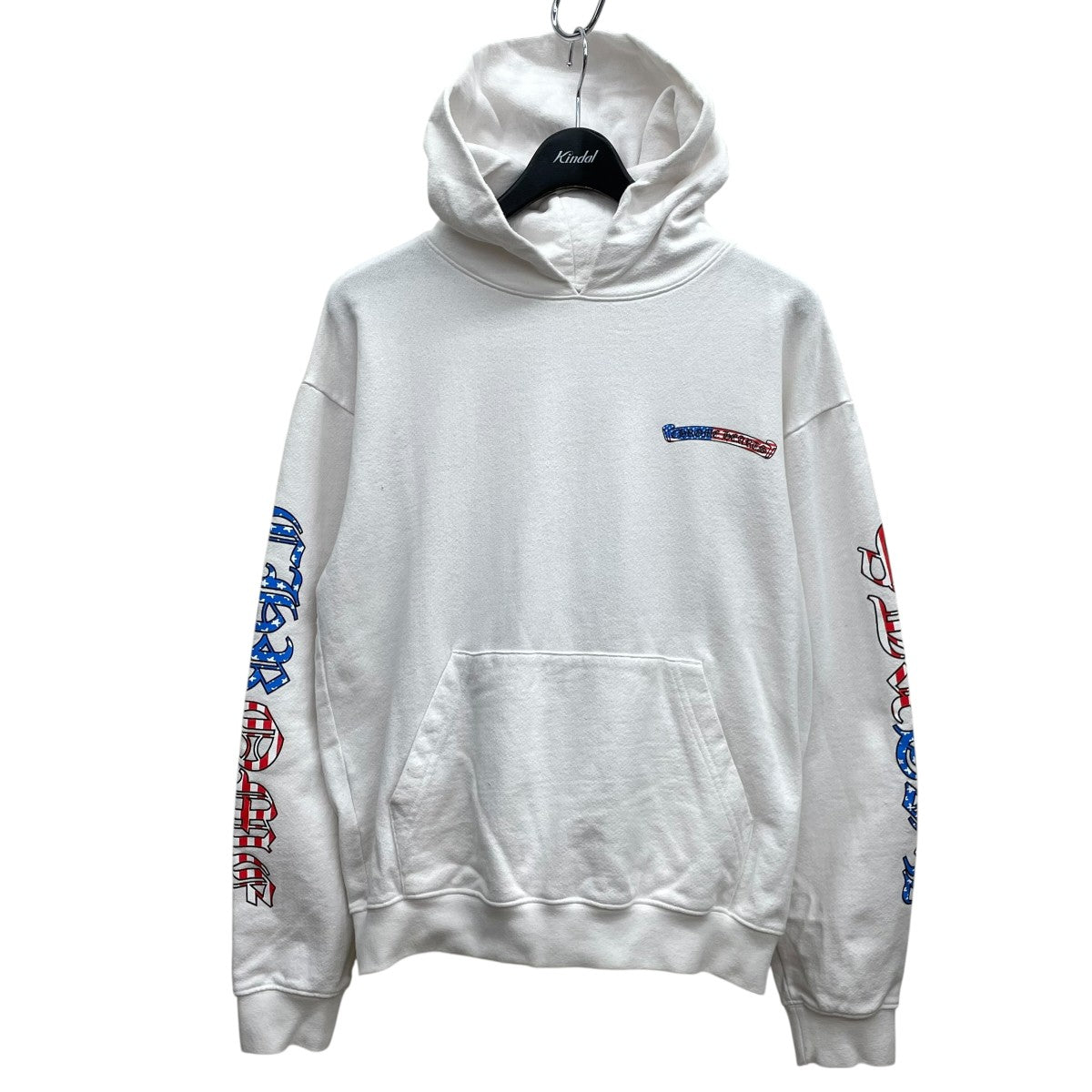 CHROME HEARTS 星条旗パーカー PPO US SCRL HD PLVR 古着・中古-1枚目のアイテム画像