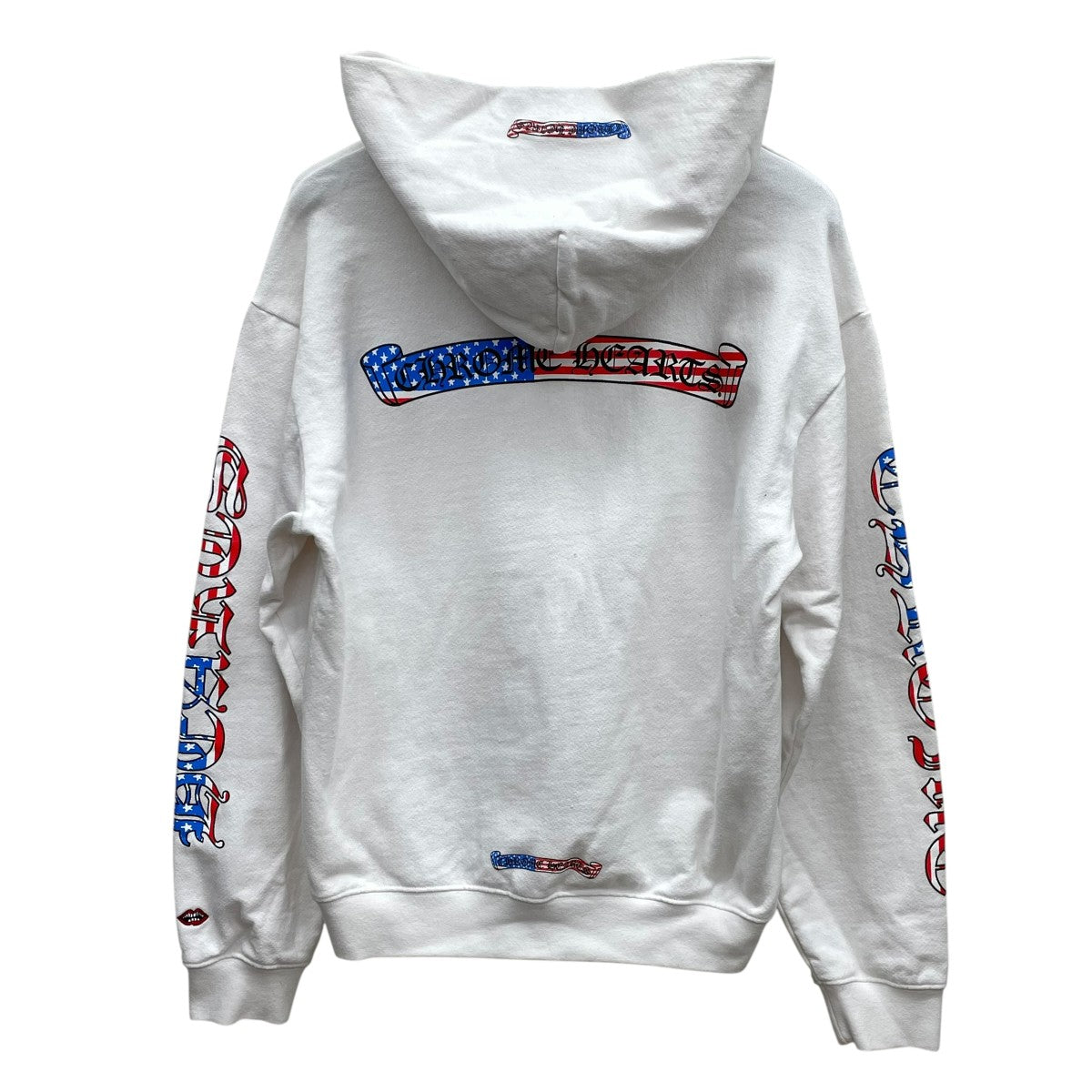 CHROME HEARTS 星条旗パーカー PPO US SCRL HD PLVR 古着・中古-2枚目のアイテム画像