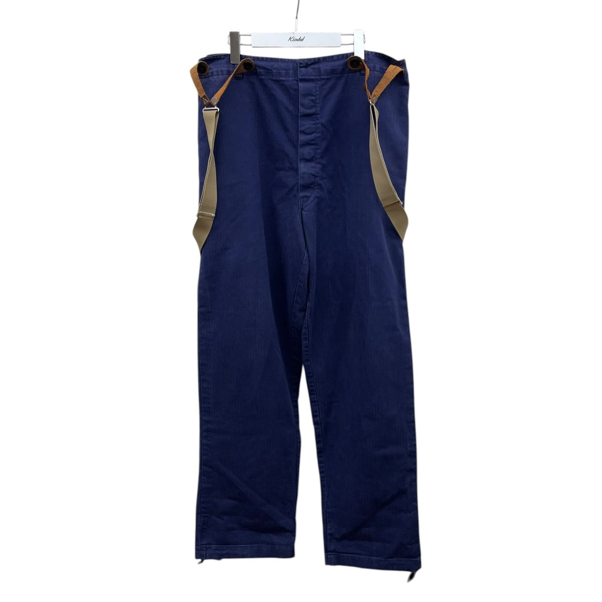 military ヘリンボーンワークパンツサスペンダー8415-12-130-5652 古着・中古-1枚目のアイテム画像