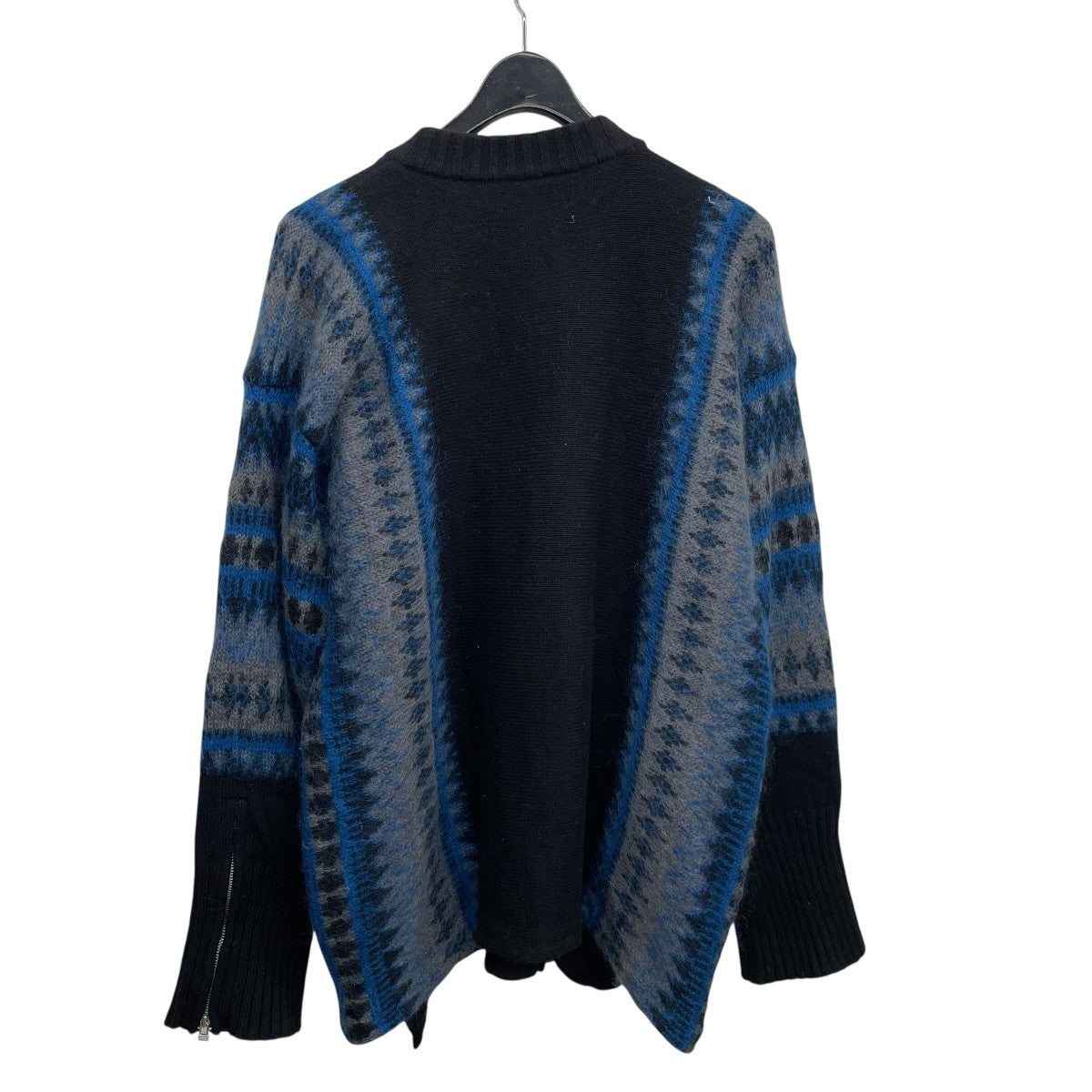 23AWFAIR ISLE FRONT SLIT KNITニット23A0131BK