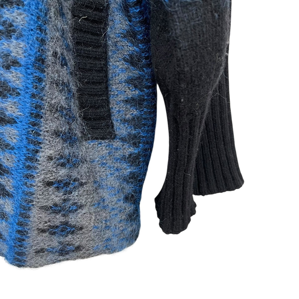 23AWFAIR ISLE FRONT SLIT KNITニット23A0131BK