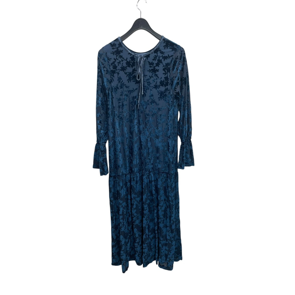 natural couture シアーベロア花柄切り替えワンピース0342090200 古着・中古-2枚目のアイテム画像