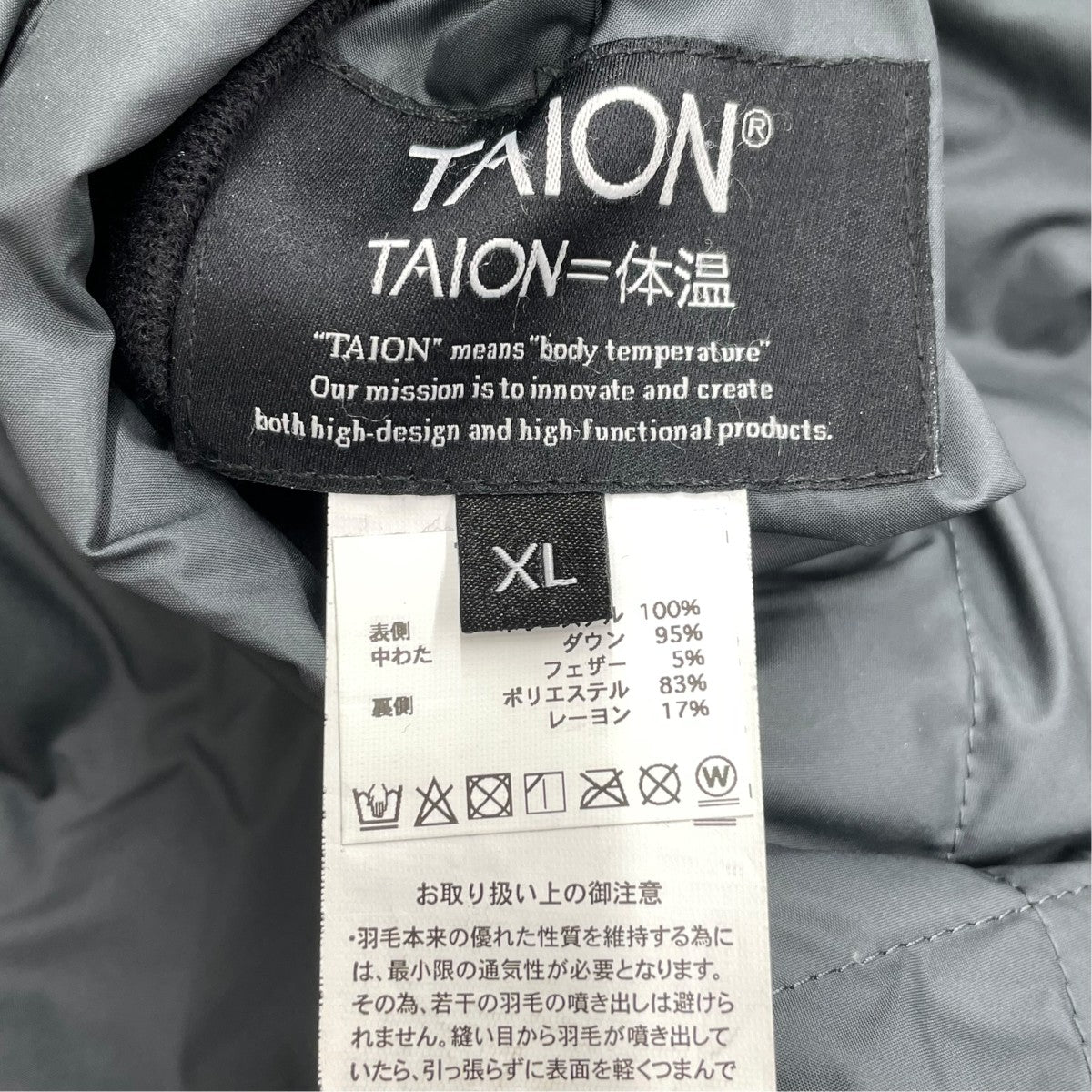 TAION ダウンジャケット 古着・中古-5枚目のアイテム画像
