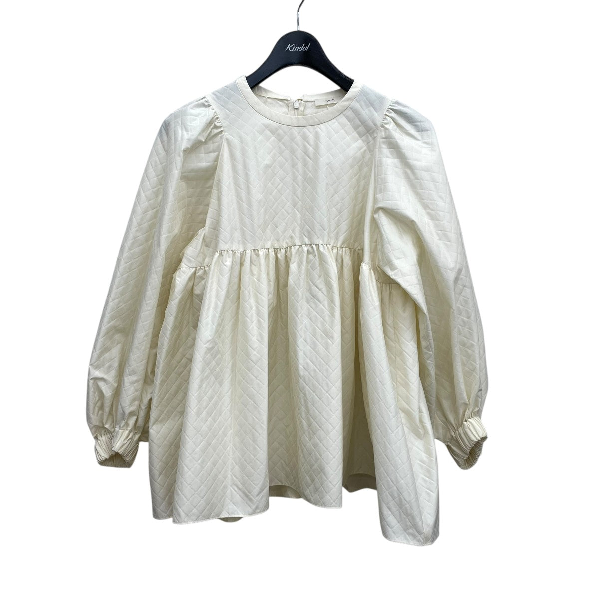 キルト柄パフスリーブブラウスYR2221-159AW