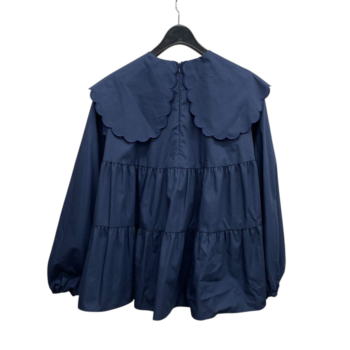 yori(ヨリ) スカラップロングスリーブブラウスYR21-23100AW-3 YR21